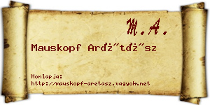 Mauskopf Arétász névjegykártya